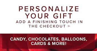 Add a finishing touch to complete your gift in the checkout!